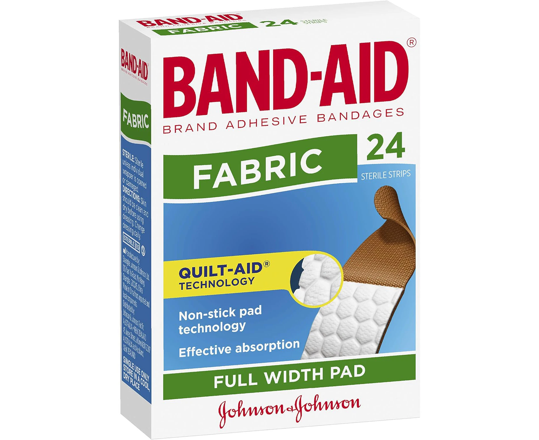 Band-Aid Fabric Full Width Pad 24 Pack