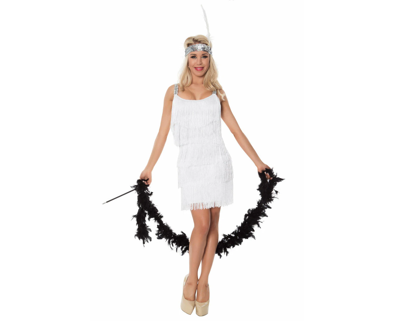 Ladies 20s Charleston Flapper White Chicago Costume