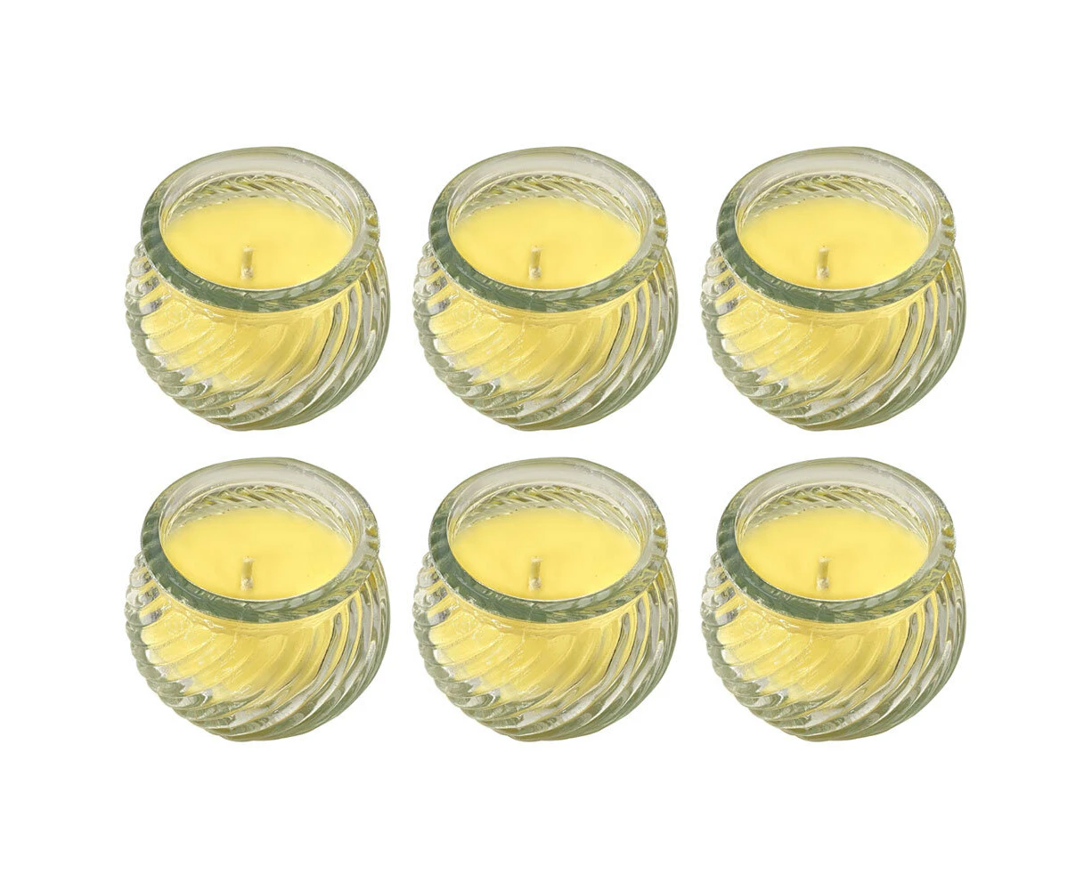 6PK 80g Glass Citronella Mini Candle Outdoor Decorative Home Fragrance Decor YL