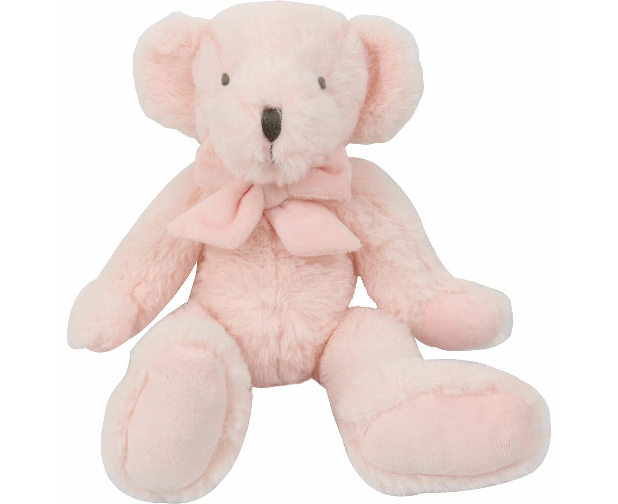 Ollie & Paige Lola The Bear Kids/Children Soft Animal Stuffed Toy Pink 3y+