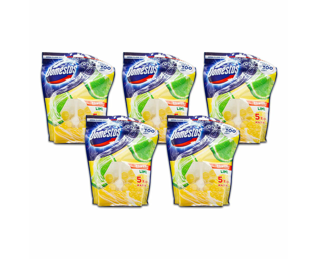 25pc Domestos 55g Toilet Cage Fragrance/Shine Bathroom Cleaner Power 5 Lime