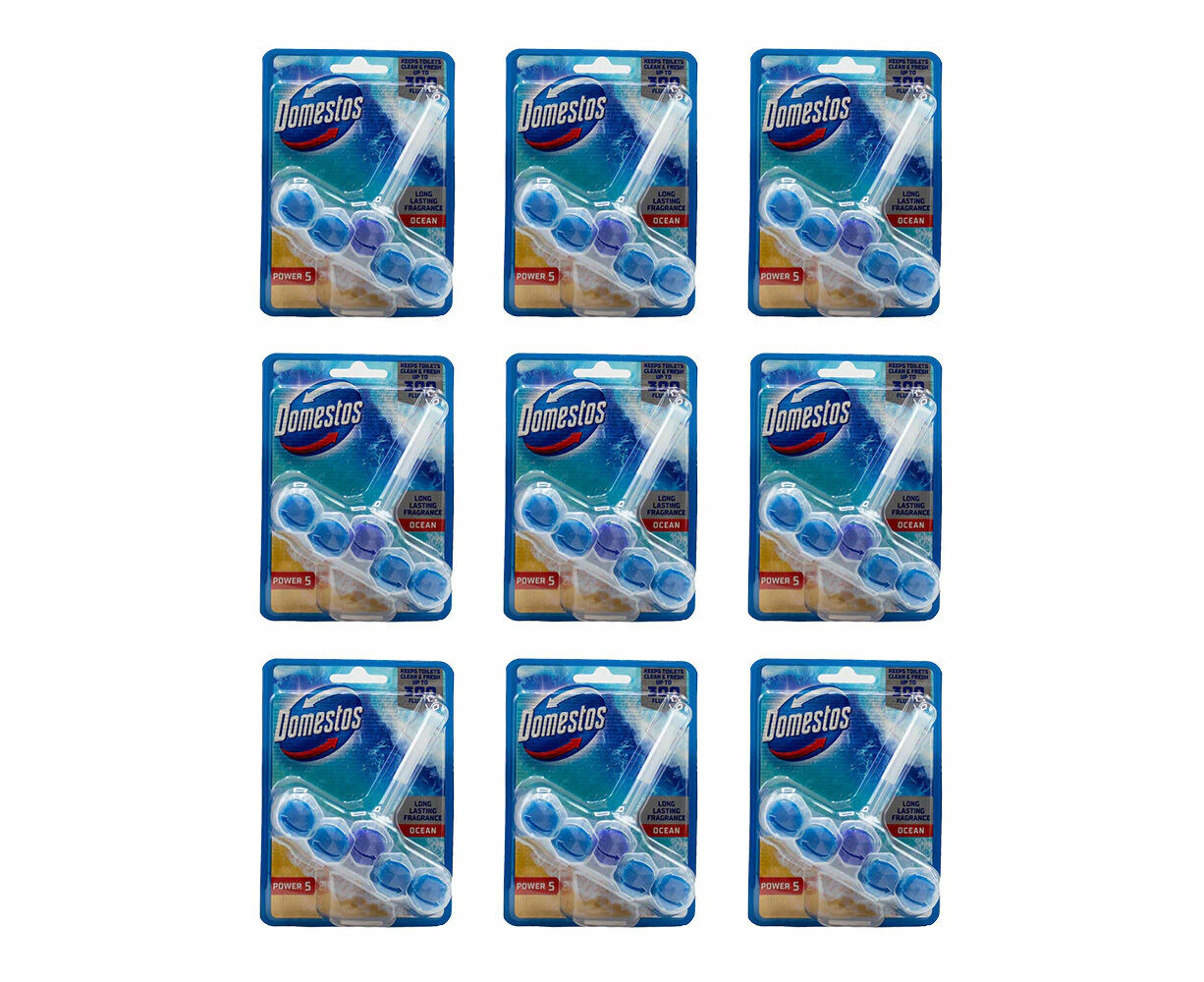 9PK Domestos 50g Toilet Cage Cleaner Power 5 Home/Bathroom Fresh Fragrance Ocean