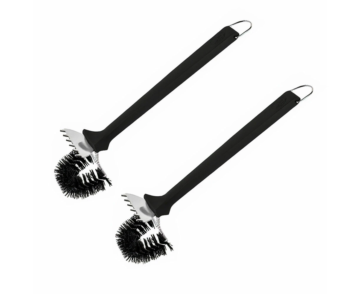 2PK Coleman Palmyra Twisted Bristle Brush w/ Scraper Grill Cleaning Tool 40x12cm