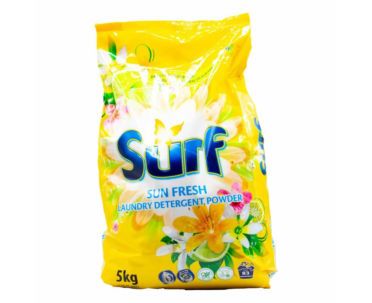 Surf Stain Removal Deep Clean Laundry Detergent Washing Powder 5kg Sun Fresh