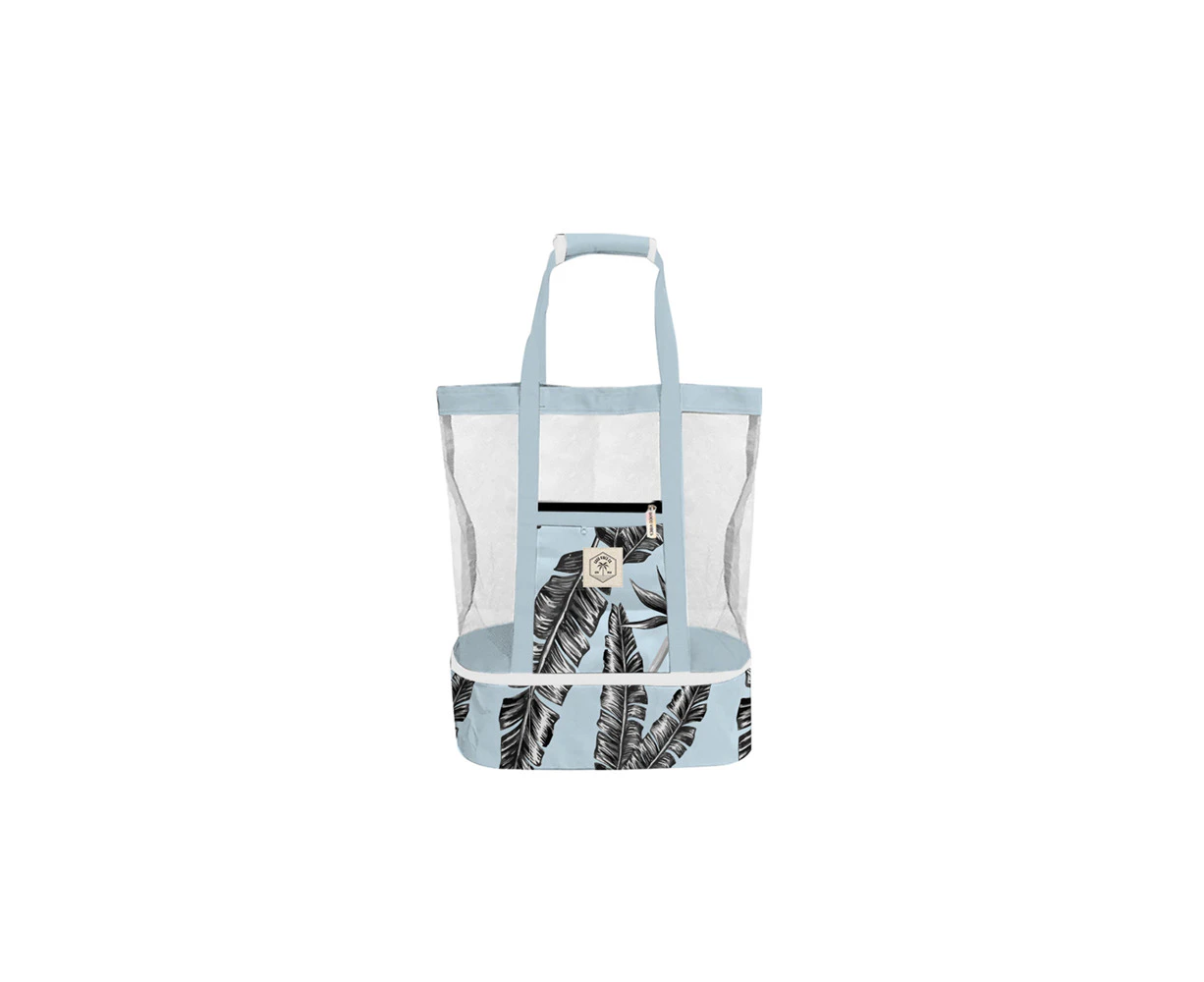 Good Vibes 2 In 1 Beach Outdoor Cooler Bag Sorrento Palm Print 45x44x18cm