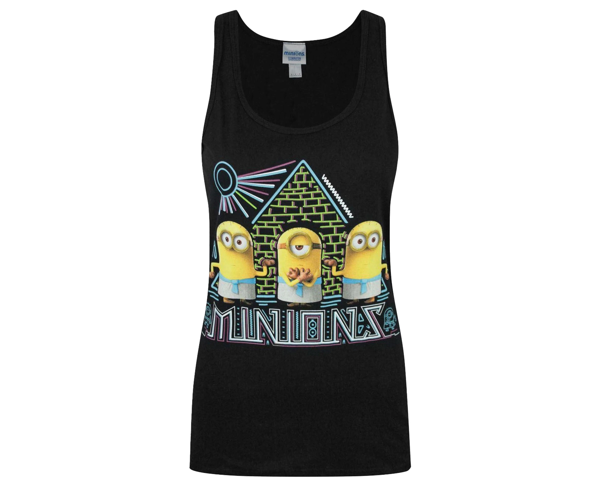 Minions Womens Egyptian Tank Top (Black) - NS4552