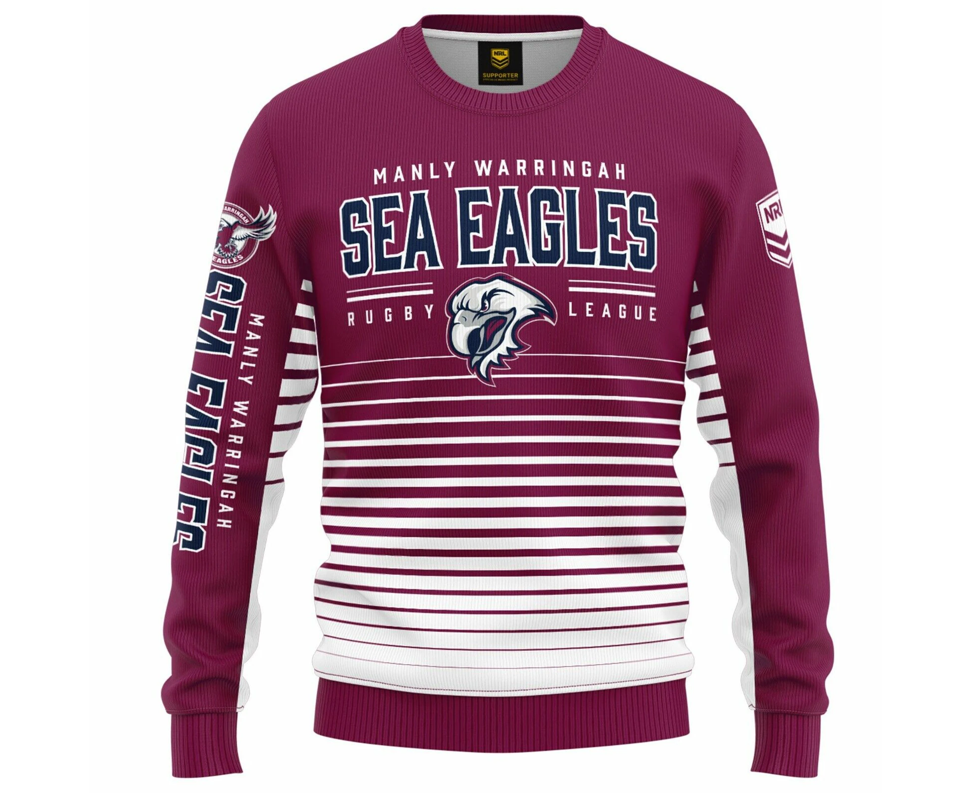 NRL Kids Game Time Pullover - Manly Sea Eagles - Infant Baby - Light Jumper