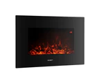 Devanti Electric Fireplace Fire Heater 2000W Black