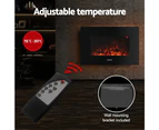 Devanti Electric Fireplace Fire Heater 2000W Black