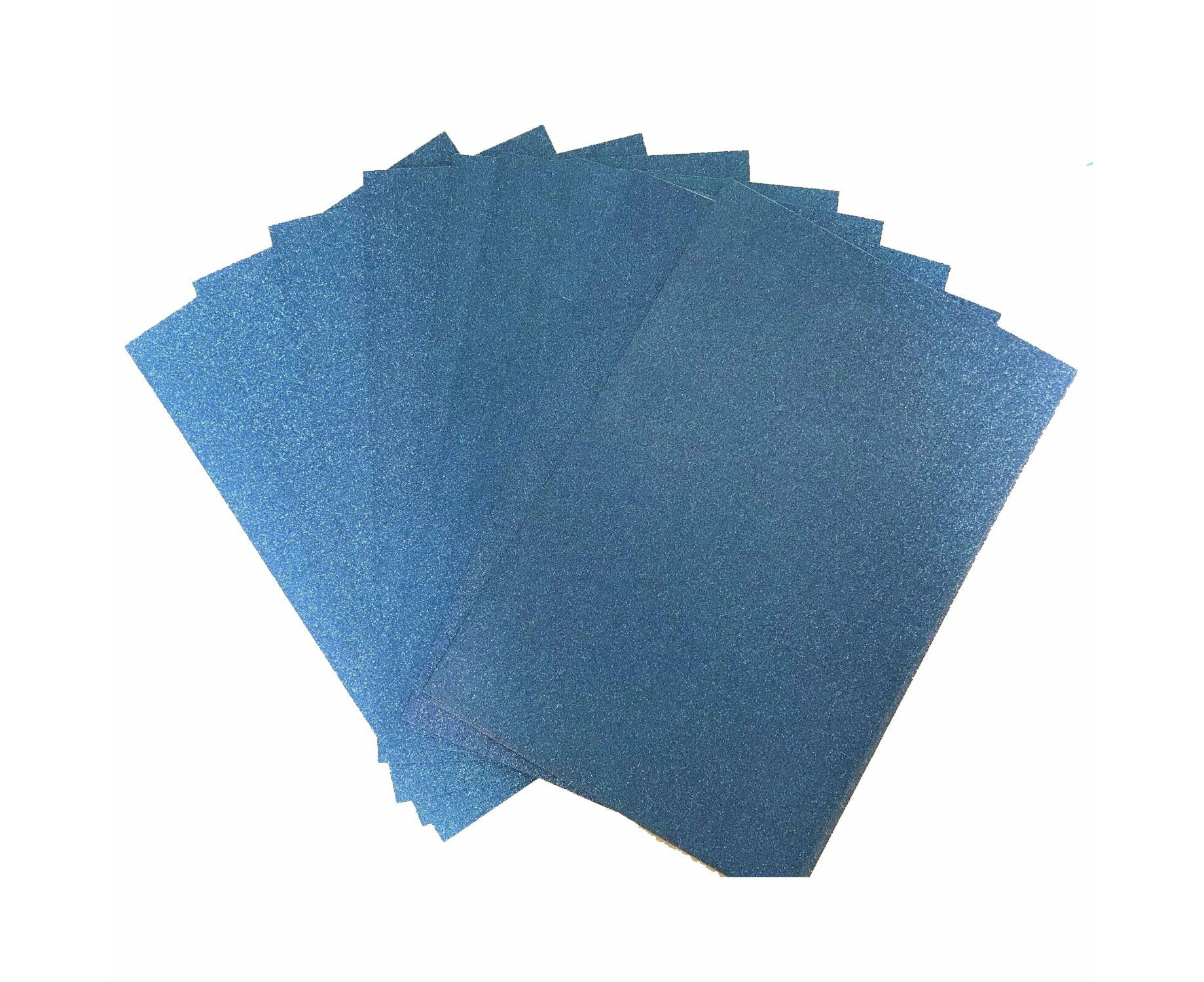 10 Glitter Sheets -Art & Craft & DIY 8 Assorted Colours Scraping 214mm X 280mm - Blue