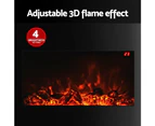 Devanti Electric Fireplace Fire Heater 2000W Black