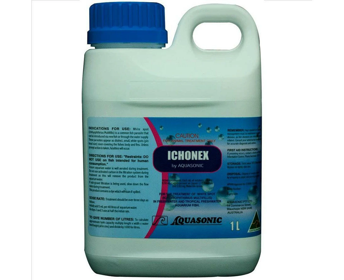 Aquasonic Ichonex 1L White Spot Treatment