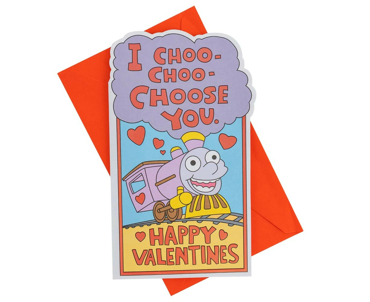 The Simpsons - I Choo-Choo-Choose You Valentines Greeting Card