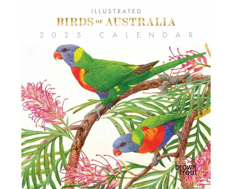 Brown Trout 2025 Calendar - Birds of Australia, Illustrated