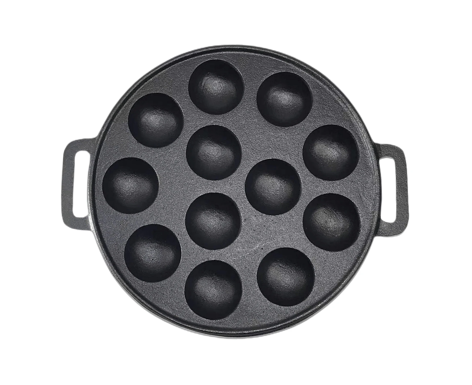 YES4HOMES 12 Holes Mini Cast Iron Cake Pan Mini Dutch Pancake Cake Pan