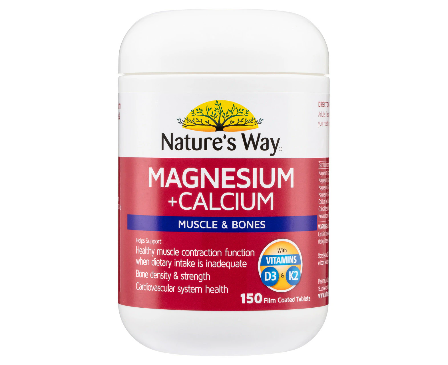 Nature's Way Magnesium + Calcium 150 Tablets