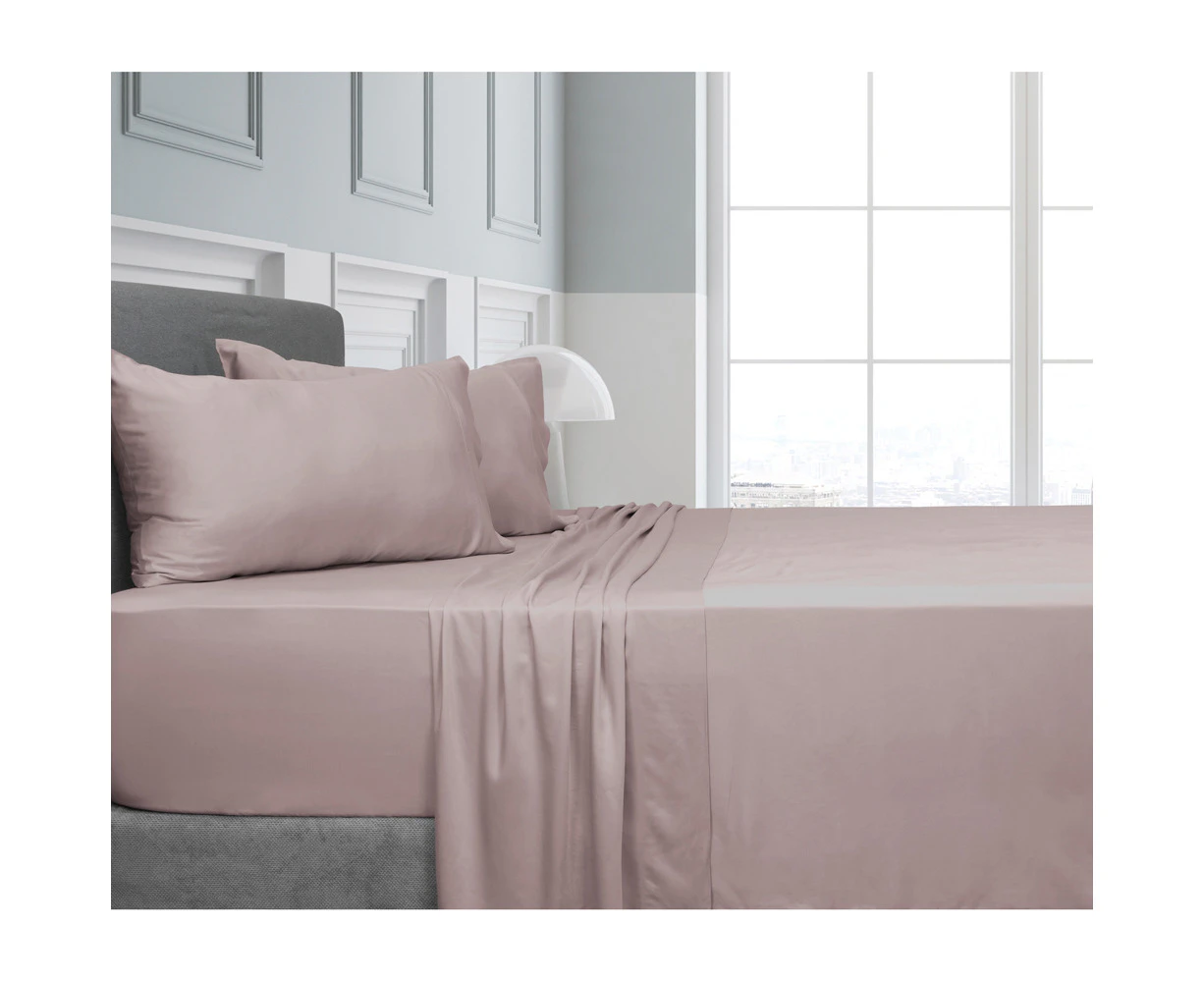 Algodon Bamboo Size King Single Bed Sheet Set Stylish Home Decor Bedding Blush