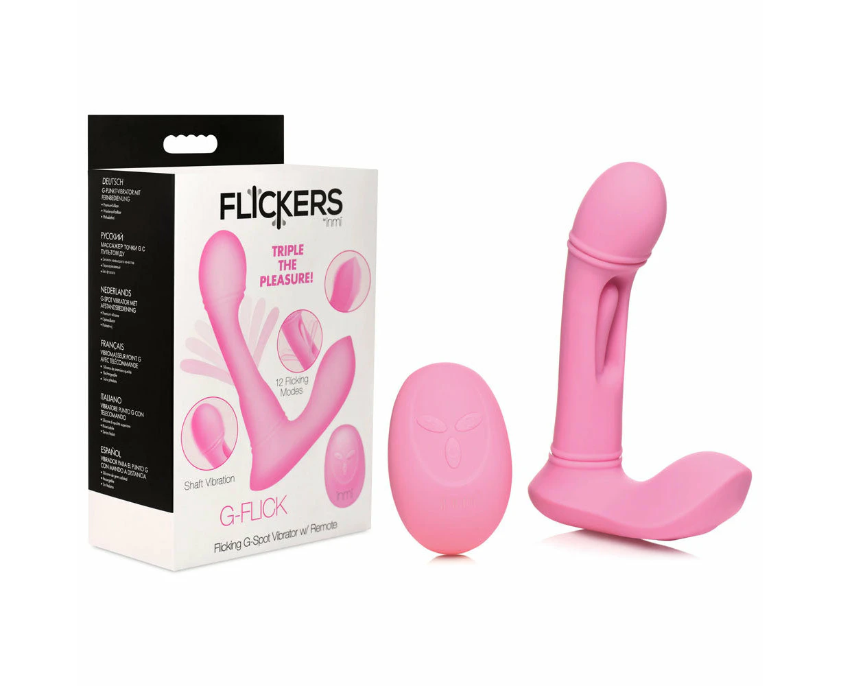 Inmi G Flick Flicking G Spot Vibrator W/remote Pink