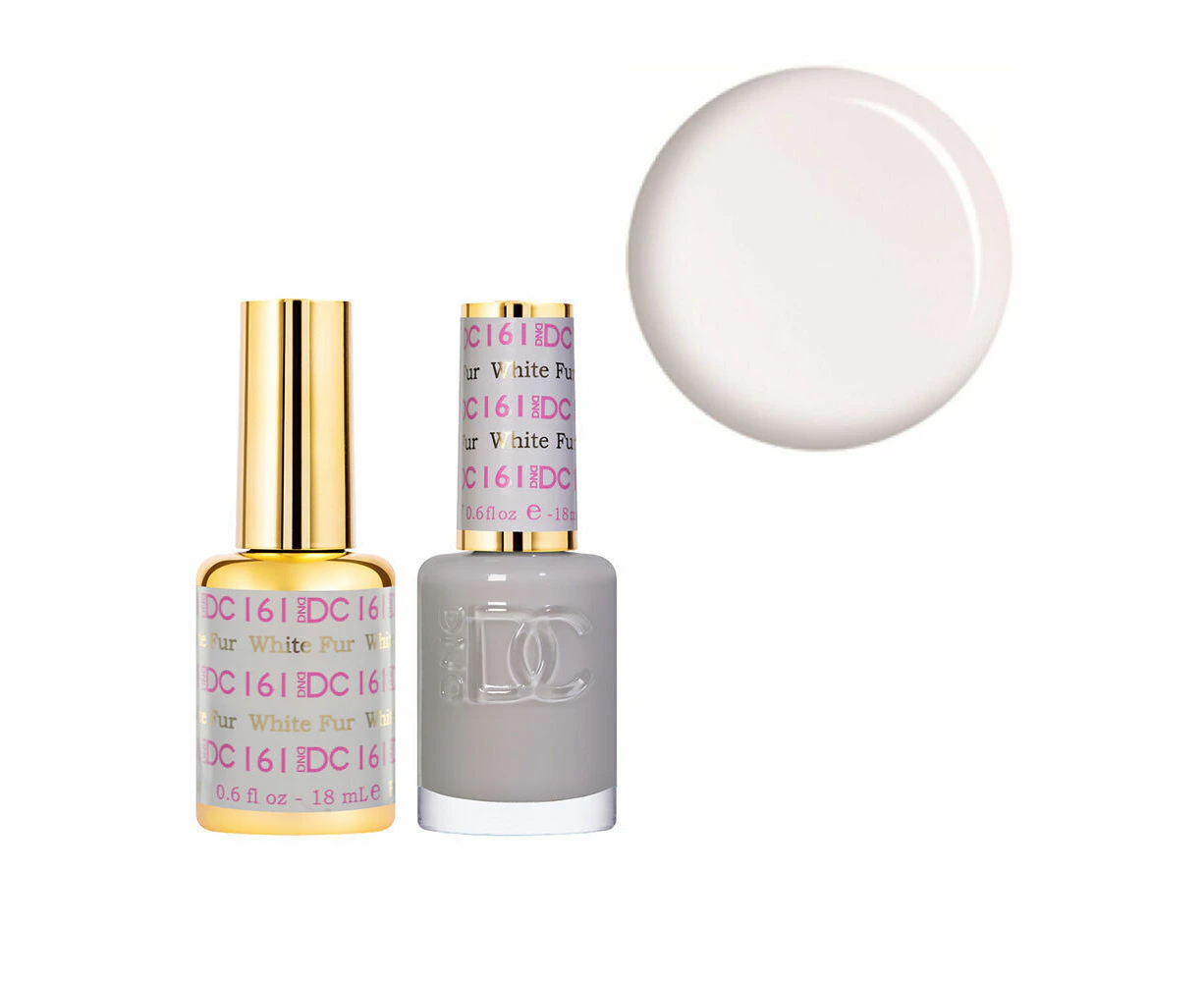 DND 161 White Fur - DC Collection Gel & Lacquer Duo 18ml