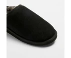 Mens Sheepskin and Leather Scuff Slipper