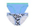 Bonds Girls' Hipster Bikini Briefs 2-Pack - Blue/Multi