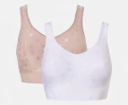 Playtex Women's Comfort Revolution Contour Wirefree Bra 2-Pack - White/Blush