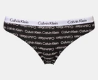 Calvin Klein Women's Carousel Bikini Briefs 5-Pack - Black/Nymphs Thigh/Grey Heather/Cedar/Print