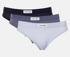 Calvin Klein Women's Carousel Bikini Briefs 3-Pack - Blue/Navy