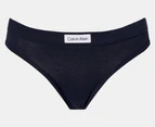 Calvin Klein Women's Carousel Thong 3-Pack - Blue/Navy