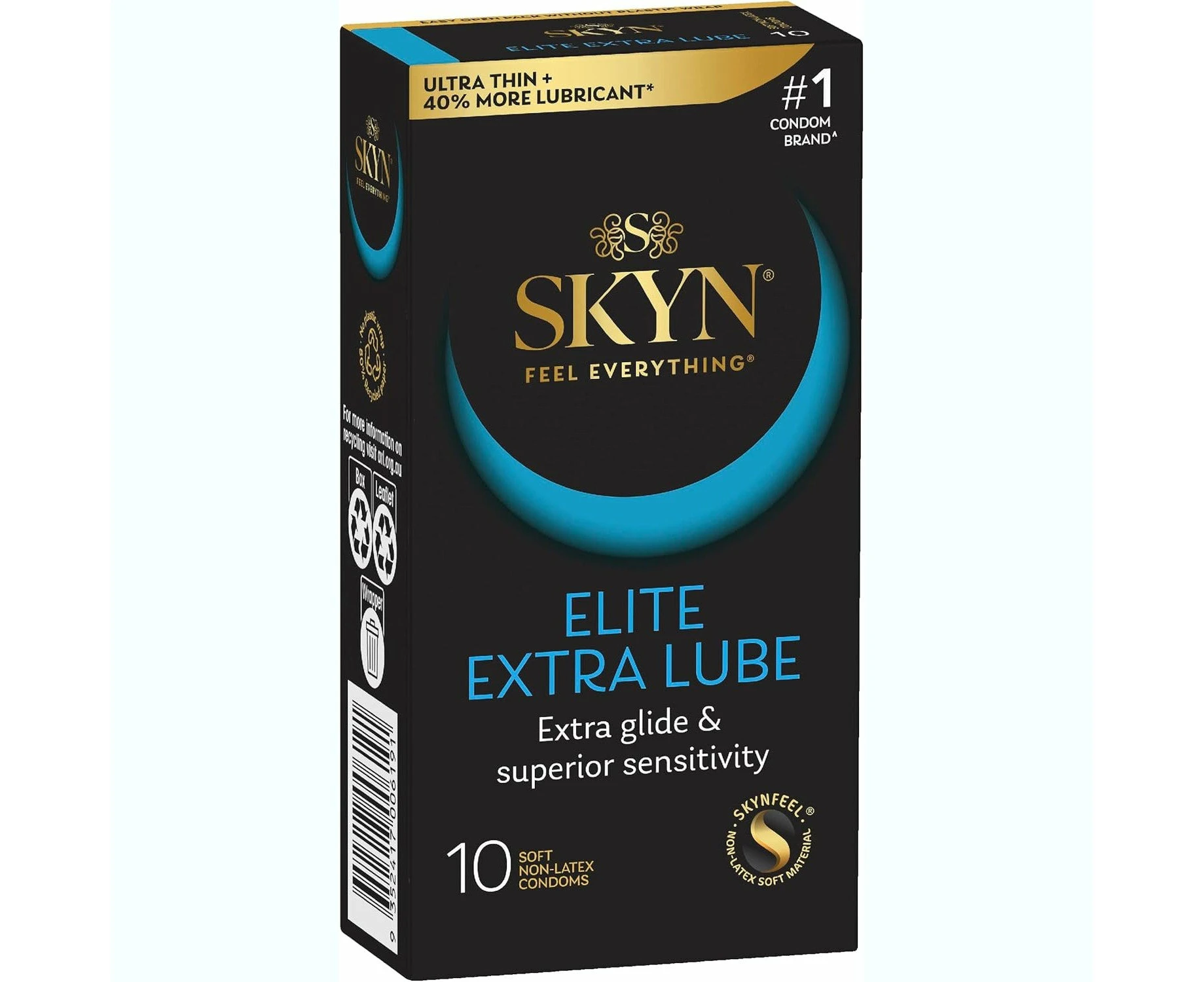 Skyn Extra Lube Soft Non Latex Condoms 10 Pack