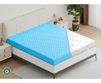 STARRY EUCALYPT Memory Foam Mattress Topper Ventilated Gel Bamboo 12cm Queen