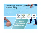 STARRY EUCALYPT Memory Foam Mattress Topper Ventilated Gel Bamboo 12cm Queen