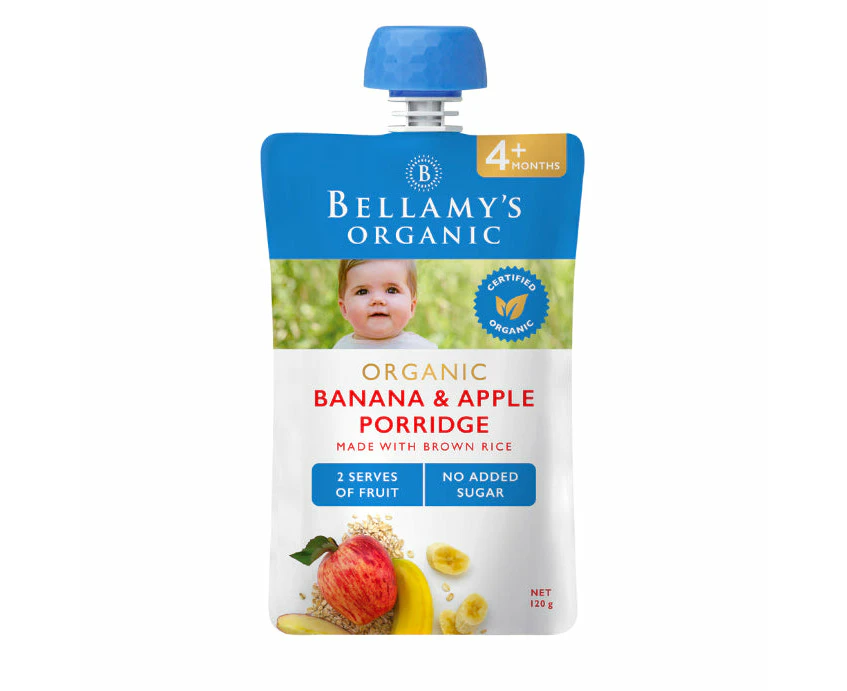 Bellamy's Organic Banana Apple Porridge 120g(Pack of 6)