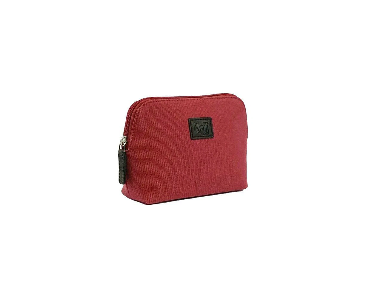 K0026xb | Pochette Da Donna In Canvas/vera Pelle Pieno Fiore Volanata Colore Bordeaux/testa Moro. Chiusura Con Lampo. Dimensioni: Cm 17 X 13 X 6,5 Con