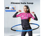 Centra Exercise Roller Wheels Set Hula Hoop Push Up Bars Hand Grip Strengthener