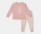 Gem Look Girls' Easter PJ Set - Pink