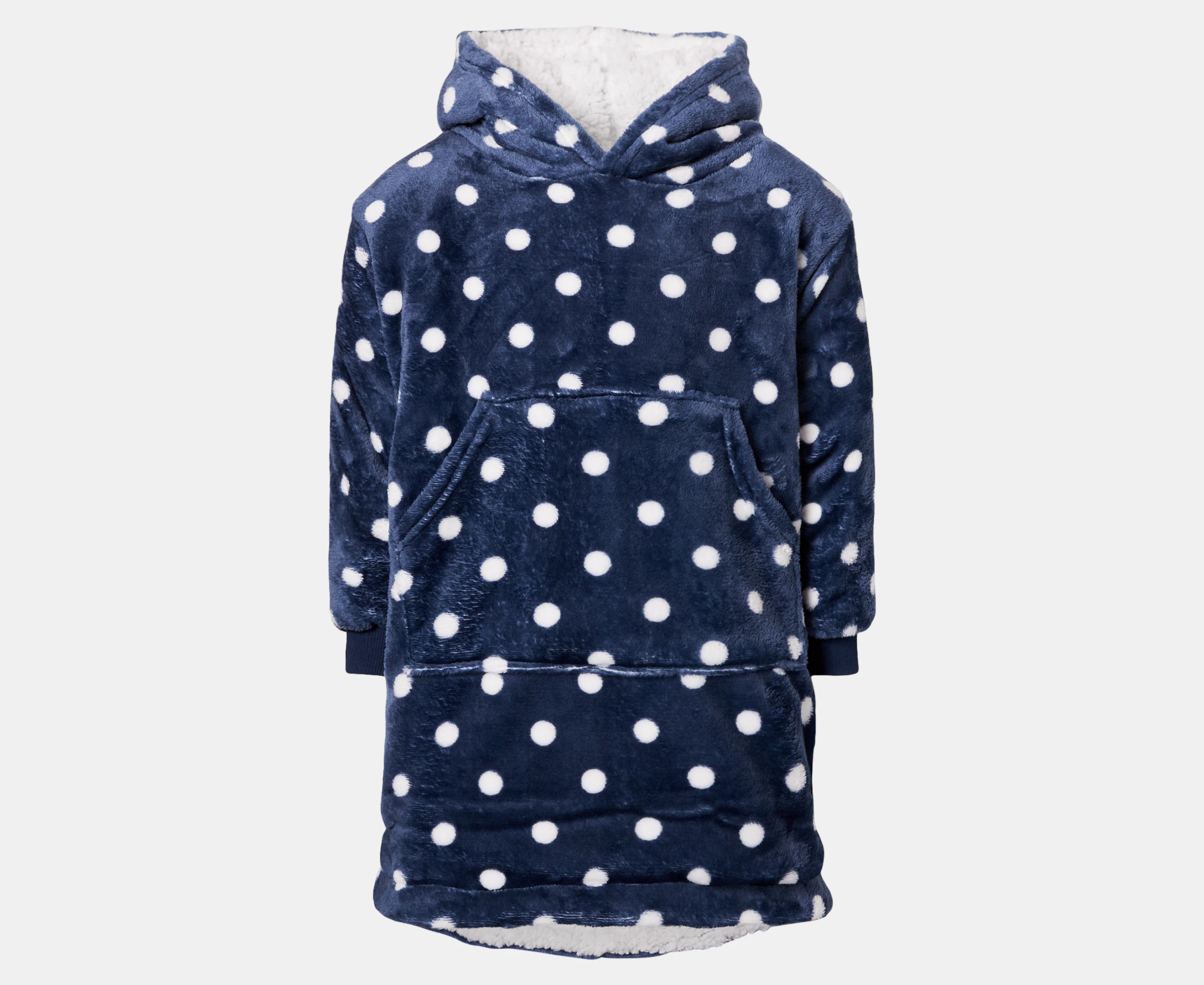 Gem Look Kids' Oversized Blanket Hoodie - Navy Dot