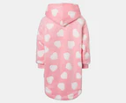 Gem Look Kids' Oversized Blanket Hoodie - Pink Heart