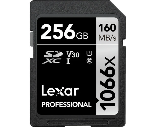 Lexar 256GB SDXC 205mb/s Silver Plus Professional Memory Card