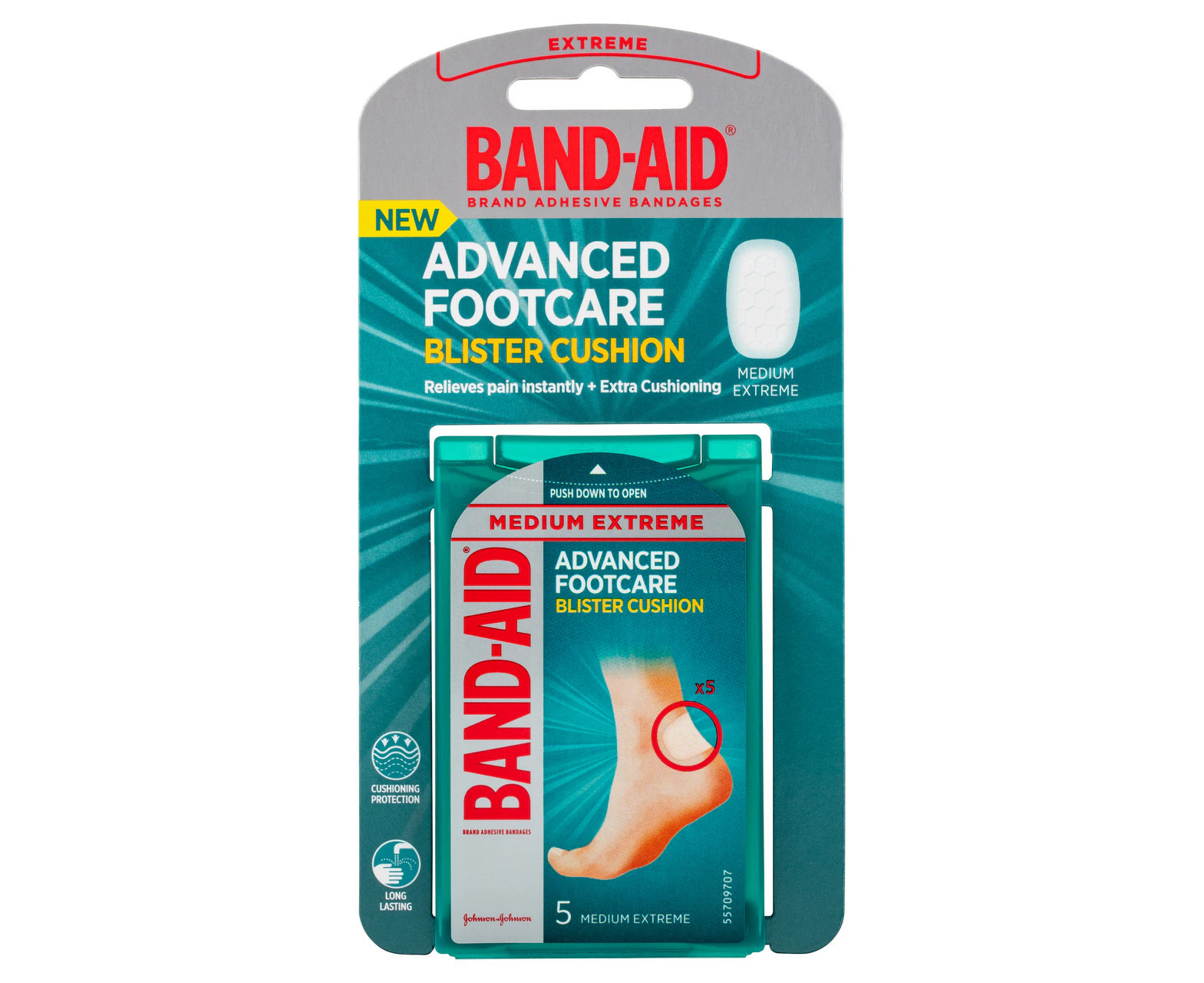 Band-Aid Advanced Footcare Blister Cushion Medium Extreme 5 Pack