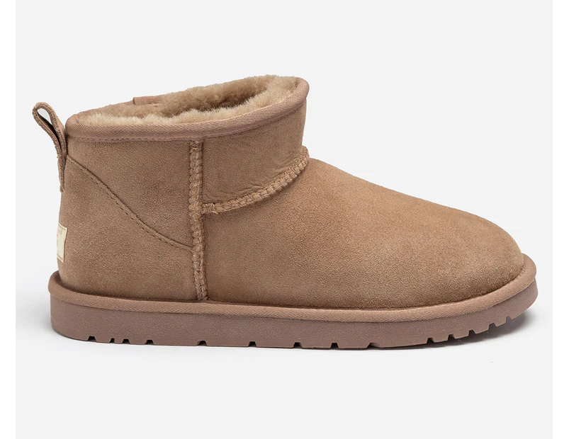 OZWEAR Connection Unisex Classic Ultra Mini Ugg Boots - Brown