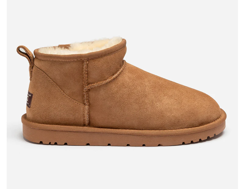 OZWEAR Connection Unisex Classic Ultra Mini Ugg Boots - Chestnut