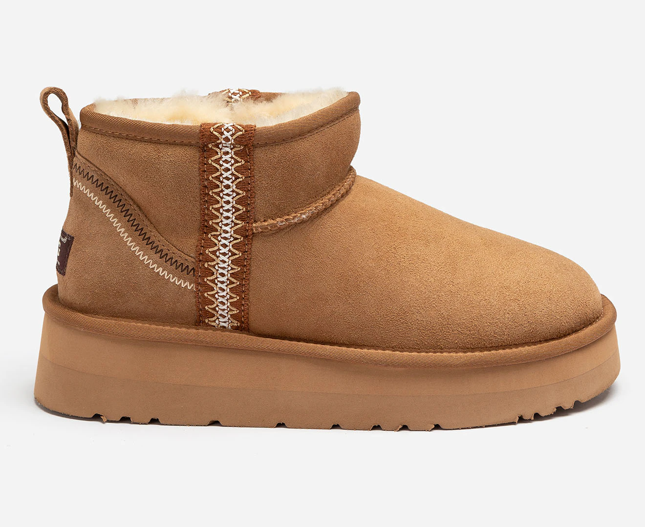 OZWEAR Connection Unisex Sydney Platform Ultra Mini Ugg Boots - Chestnut