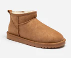 OZWEAR Connection Unisex Classic Ultra Mini Ugg Boots - Chestnut