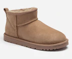 OZWEAR Connection Unisex Classic Ultra Mini Ugg Boots - Brown