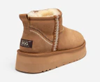 OZWEAR Connection Unisex Sydney Platform Ultra Mini Ugg Boots - Chestnut