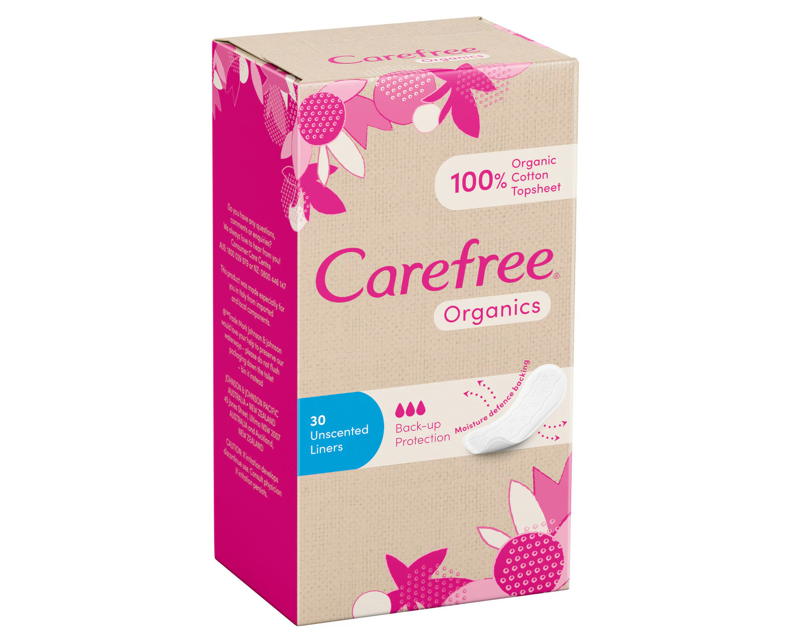 Carefree Organics Unscented Liners 30 pack