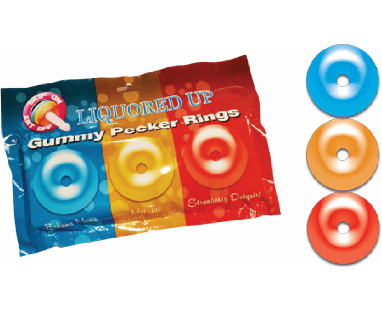 Liquored Up Pecker Gummy Rings (3 Pack)