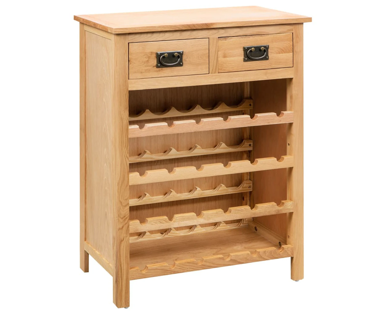 vidaXL Wine Cabinet 72x32x90 cm Solid Oak Wood