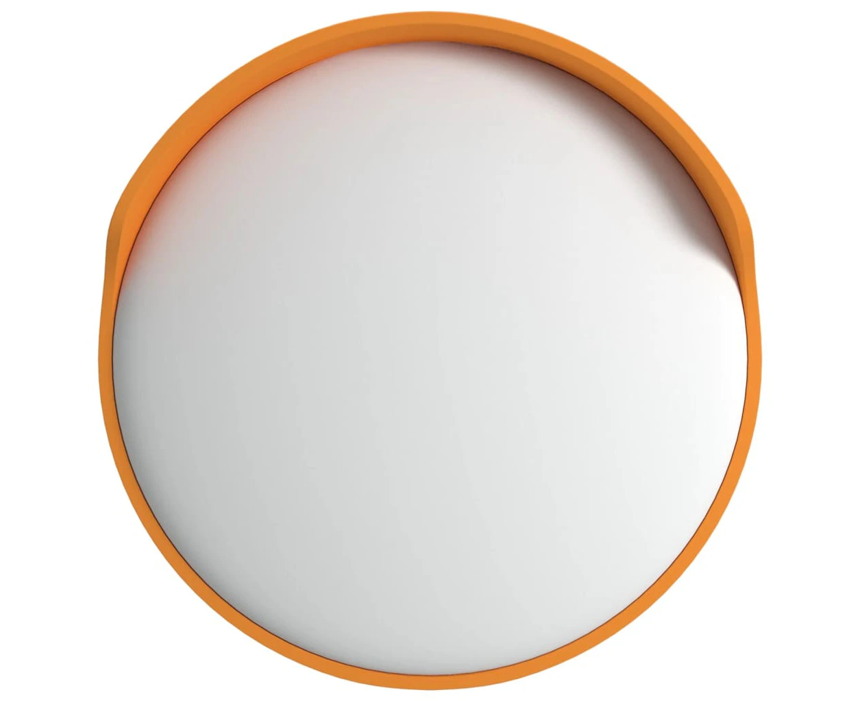 vidaXL Outdoor Convex Traffic Mirror Orange Ø30 cm Polycarbonate